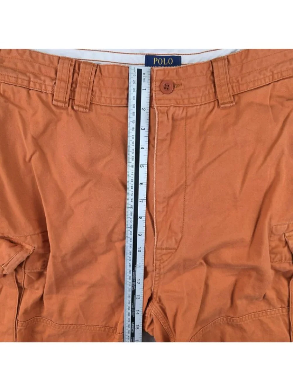 Polo Ralph Lauren Cargo Shorts Mens 40 Orange Relaxed Fit Utility Canvas 11in